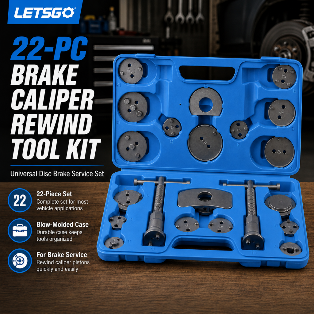 22-piece brake caliper rewind tool kit