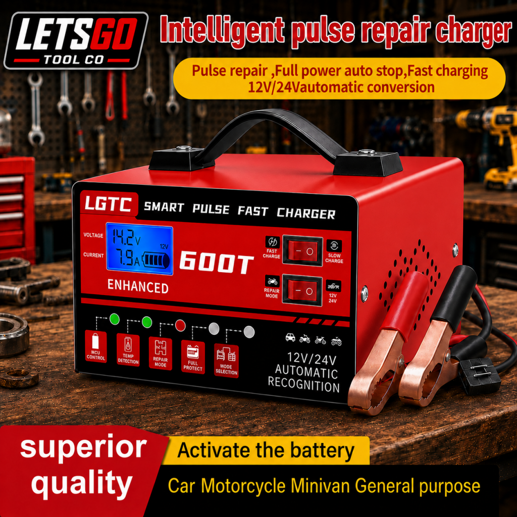 LGTC 600T Intelligent Pulse Repair Battery Charger – 12V/24V