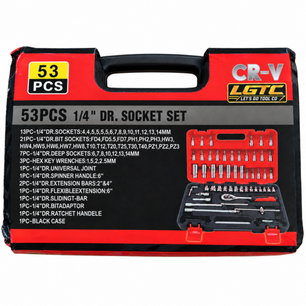 53-Piece Socket & Ratchet Set